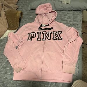 PINK zip up hoodie